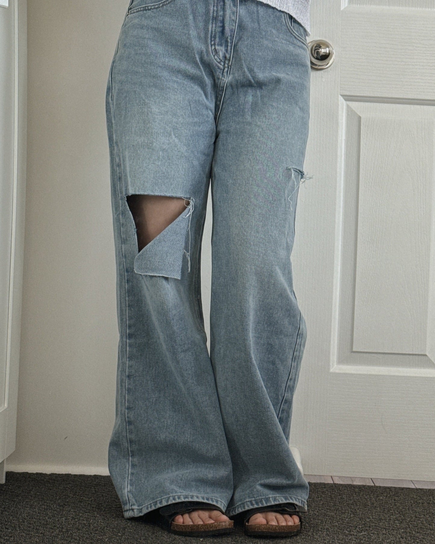 Cut-Out Point Denim