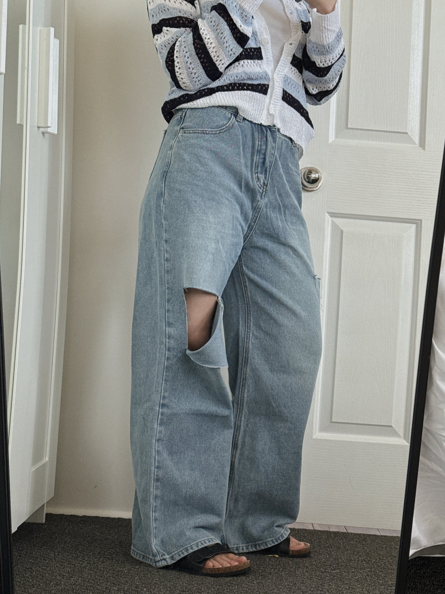Cut-Out Point Denim