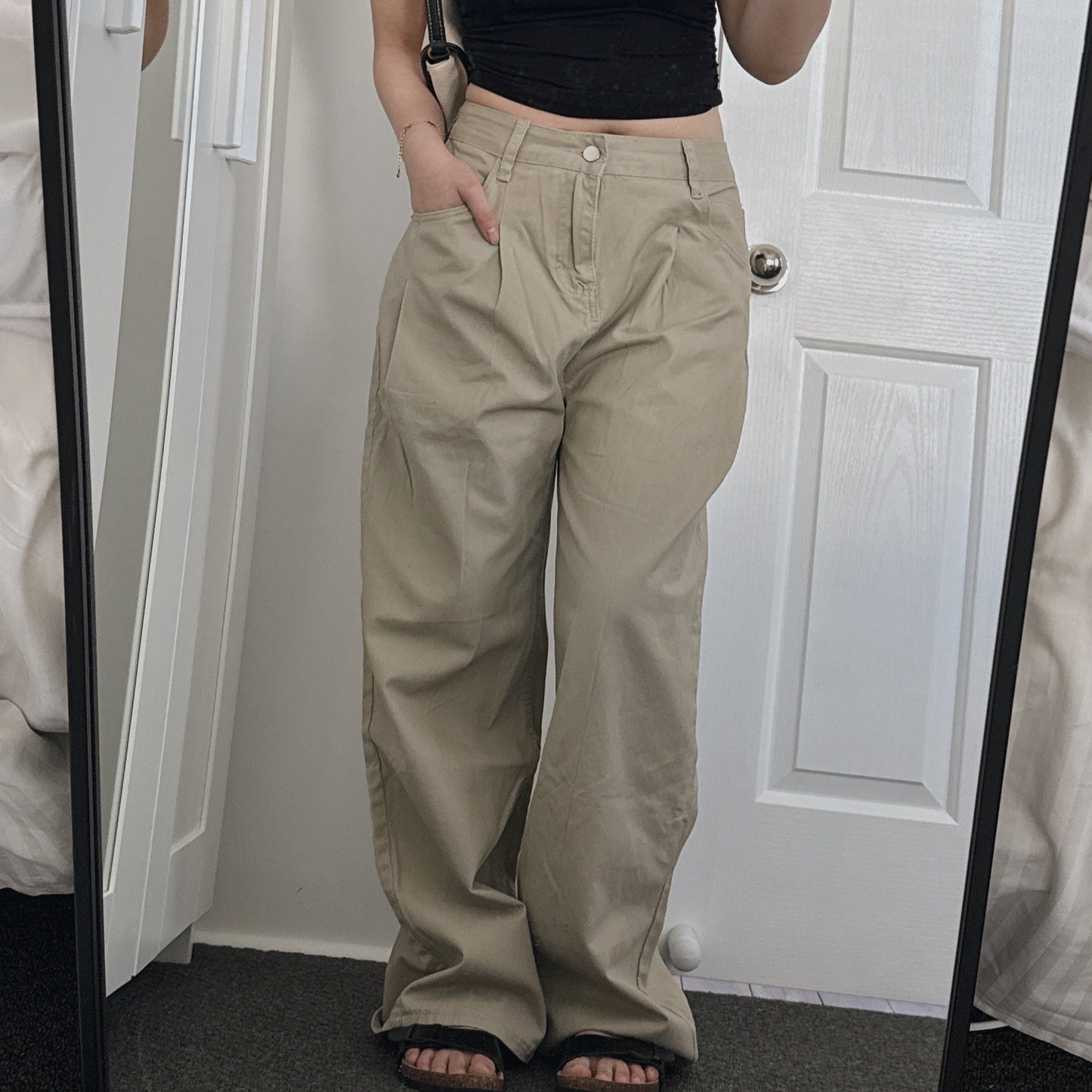 Cotton Brown Wide Denim