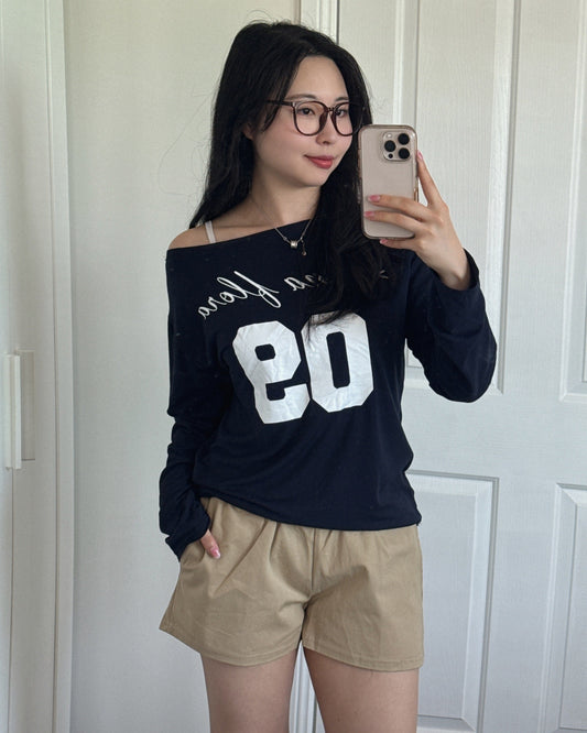 Y2K Off-Shoulder T-Shirt