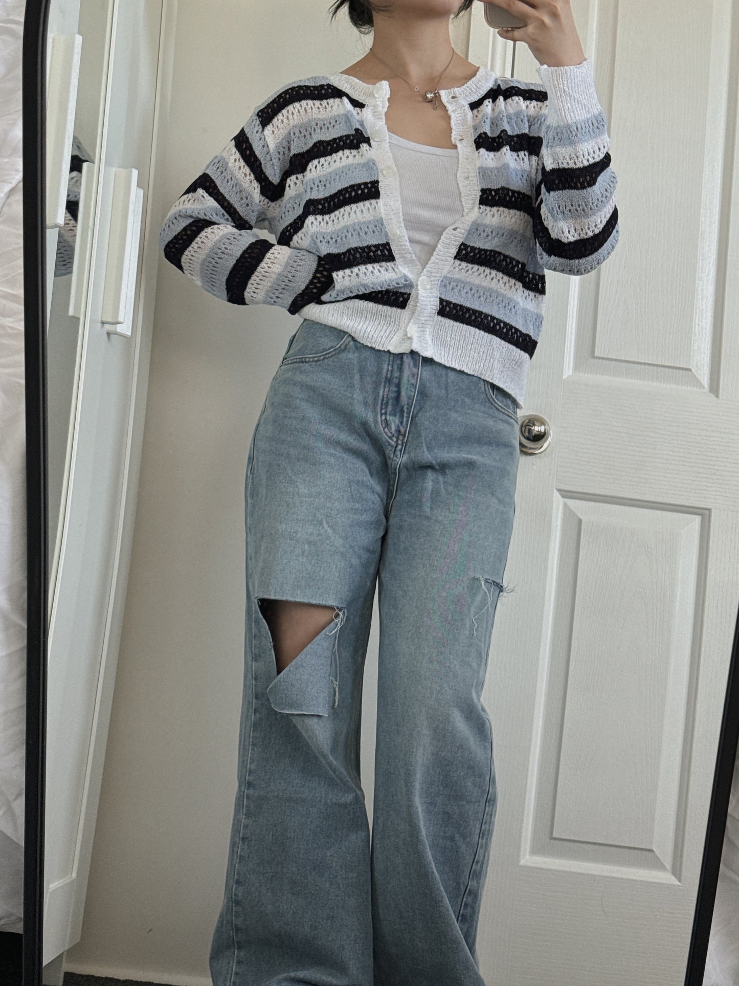 Cut-Out Point Denim