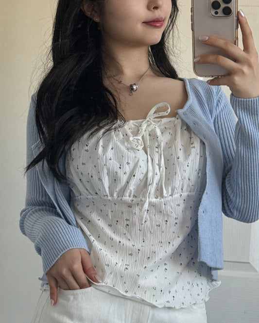 Floral Yogurt Top