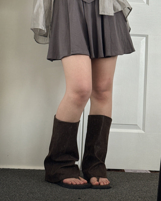 Leather Thong Long Boots