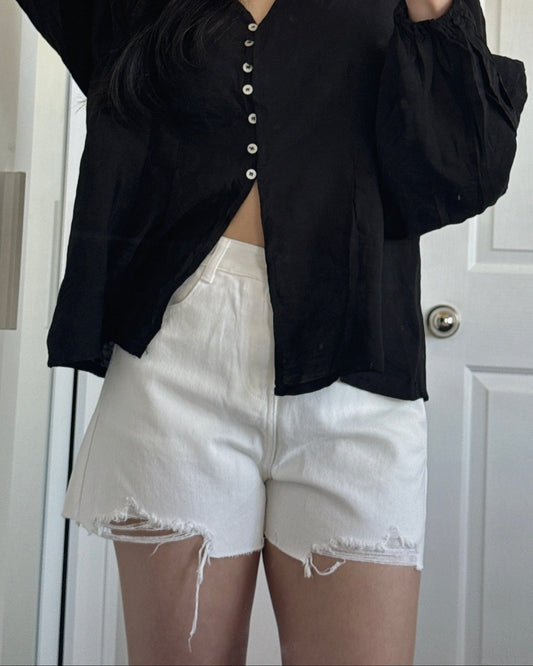 Pure White Shorts